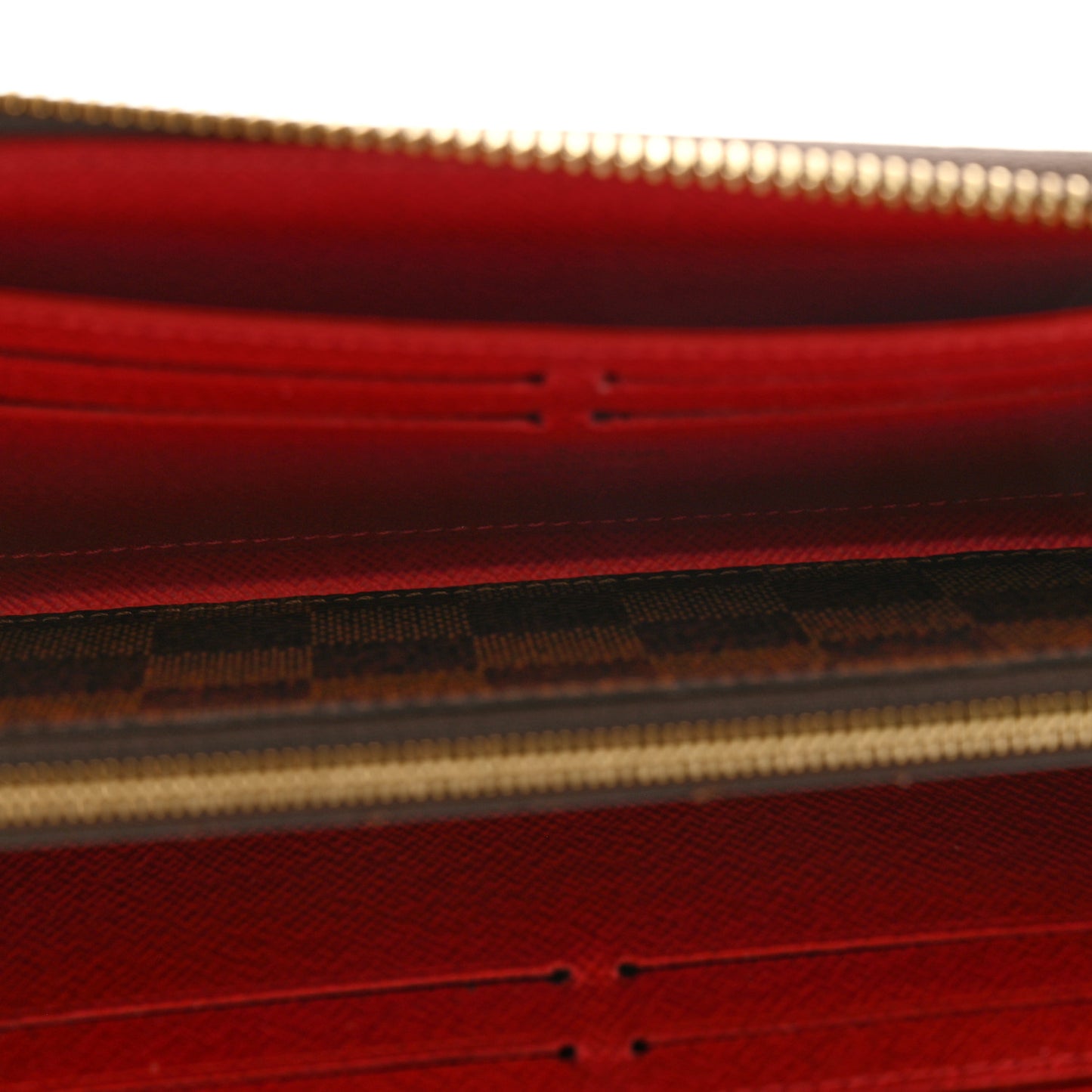 Damier Ebene Clemence Wallet Cherry