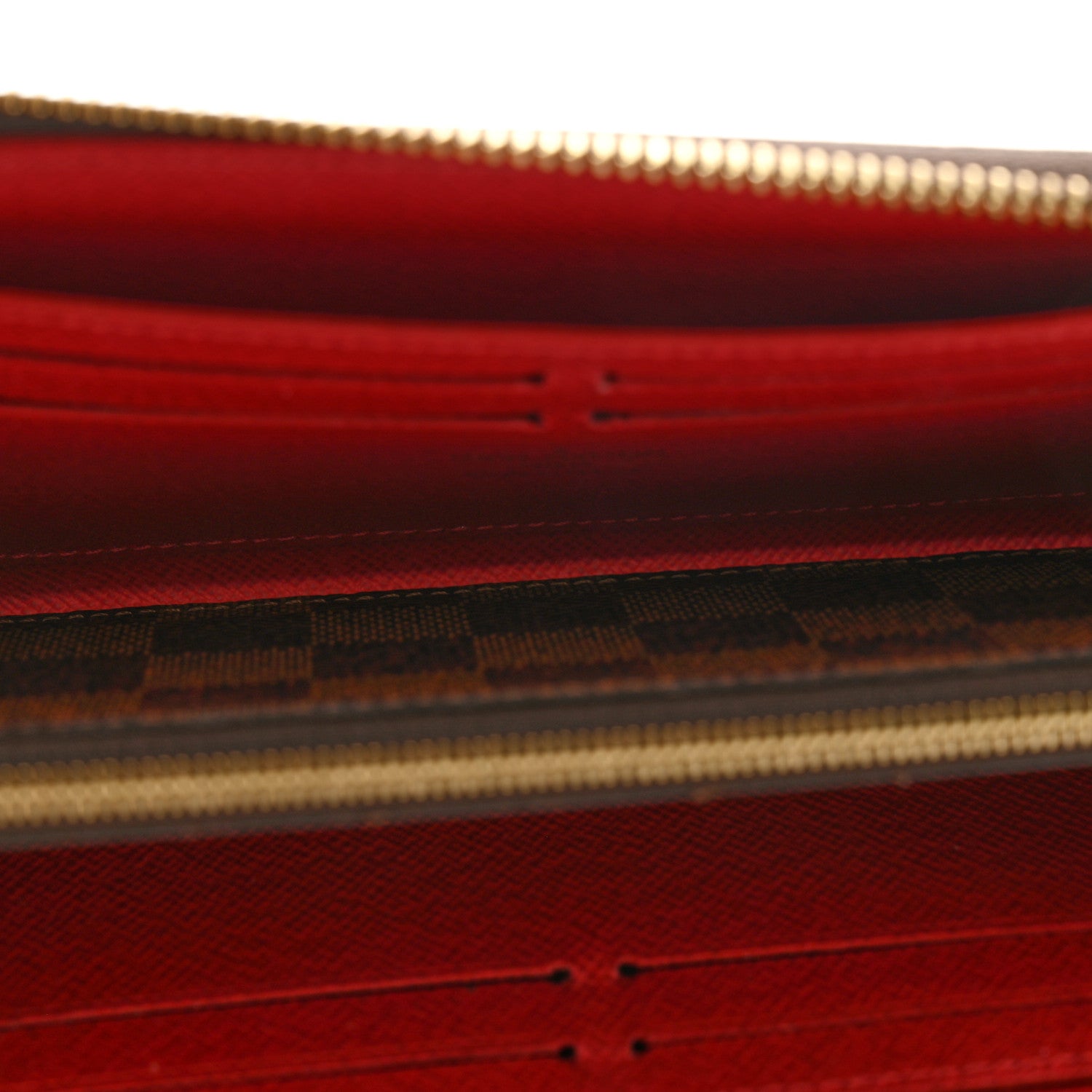 Louis Vuitton Damier Ebene Clemence Wallet Cherry 5 of 11