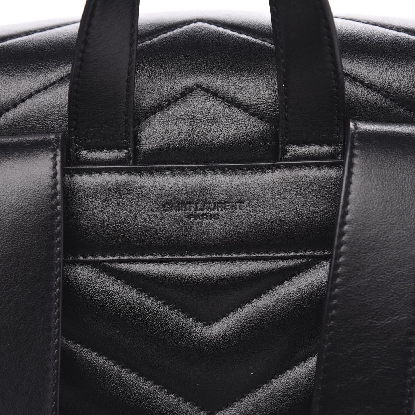Calfskin Y Quilted Monogram Medium Loulou Backpack Black