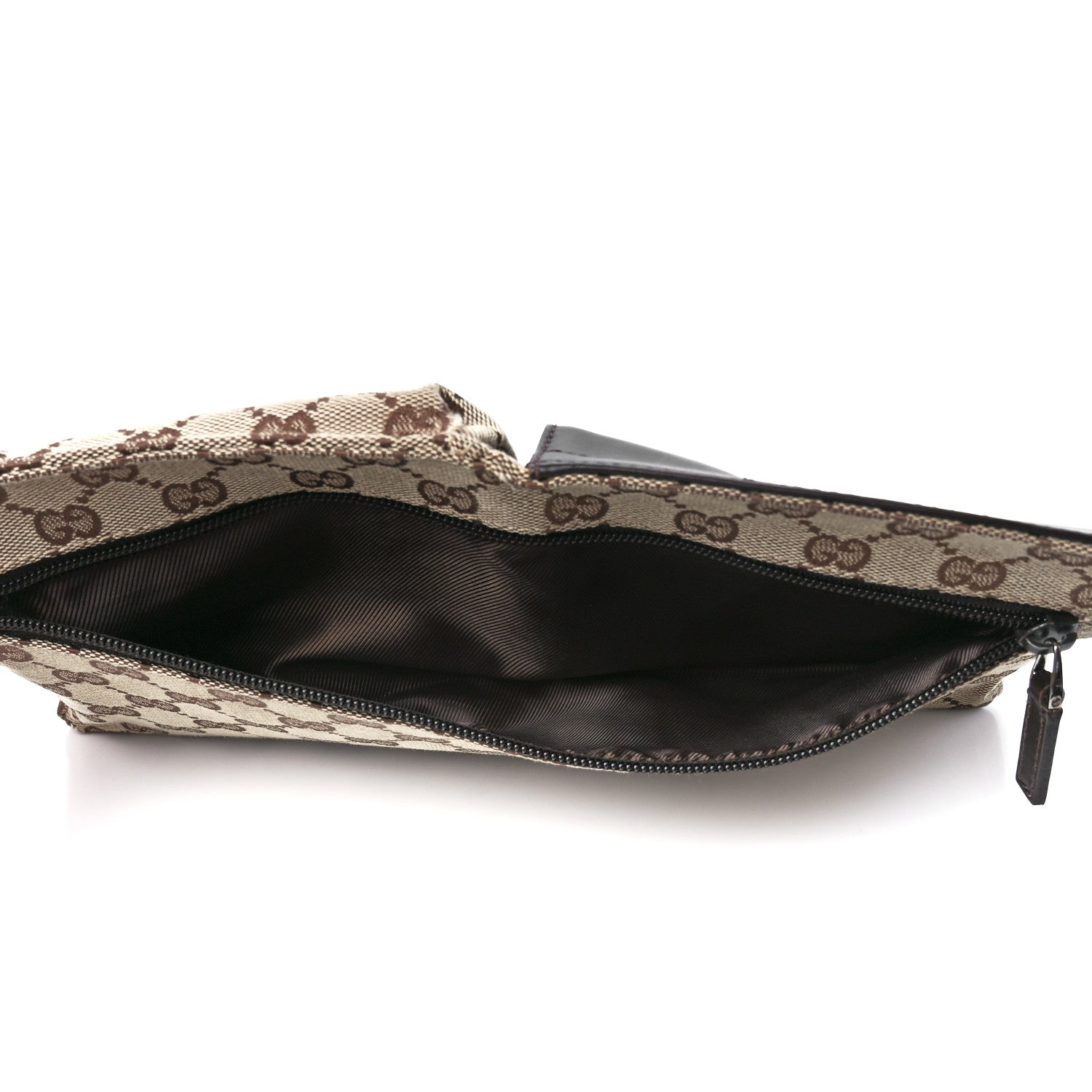 Gucci GG Monogram Double Pocket Belt Bag Dark Brown 10 of 14