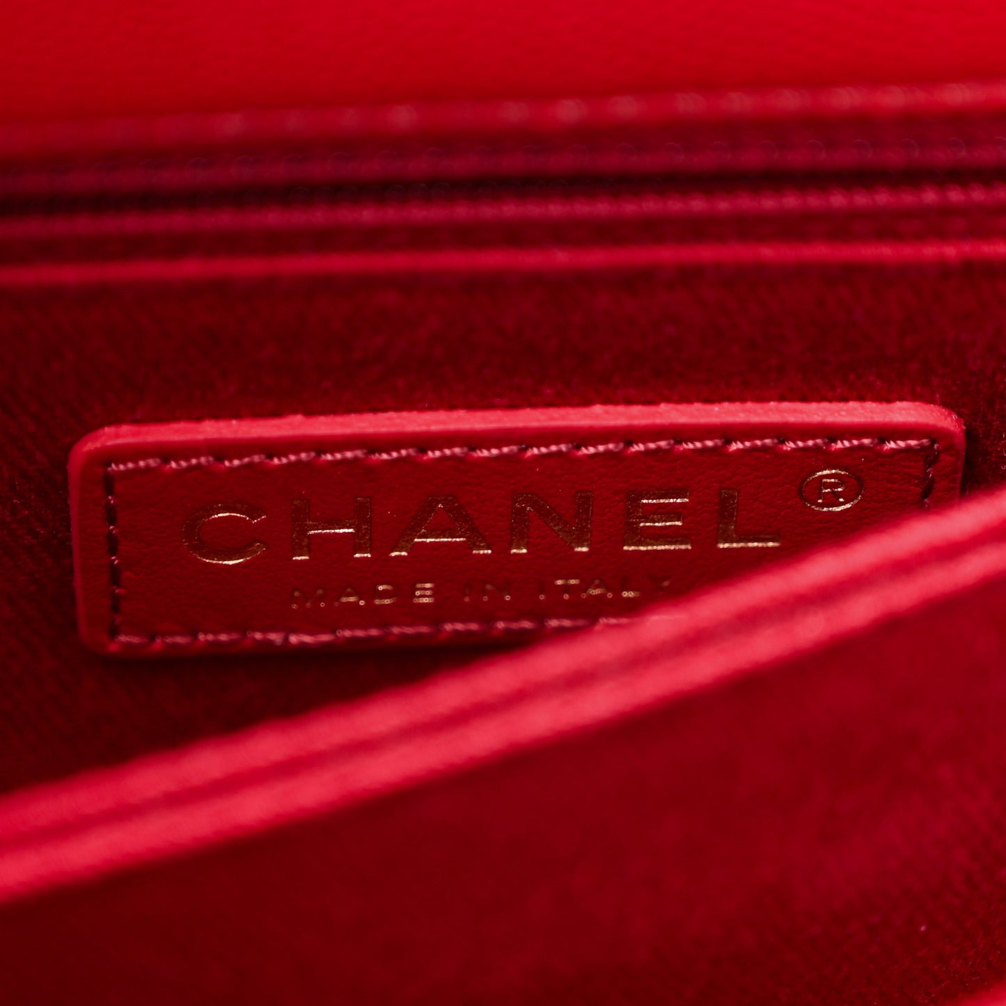 Caviar Quilted Mini Coco Handle Flap Red