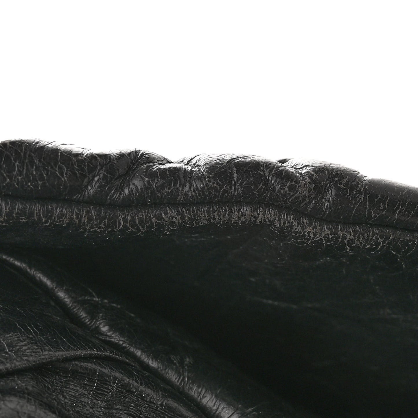 Glazed Calfskin Twisted Maxi Flap Black