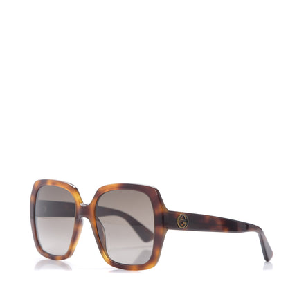 Gucci Acetate Square Frame GG0096S Sunglasses Tortoise 1 of 6