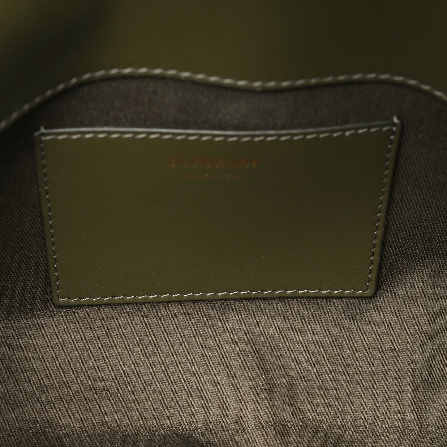 Coated Canvas Calfskin Vintage Check Note Top Handle Shoulder Bag Olive Green