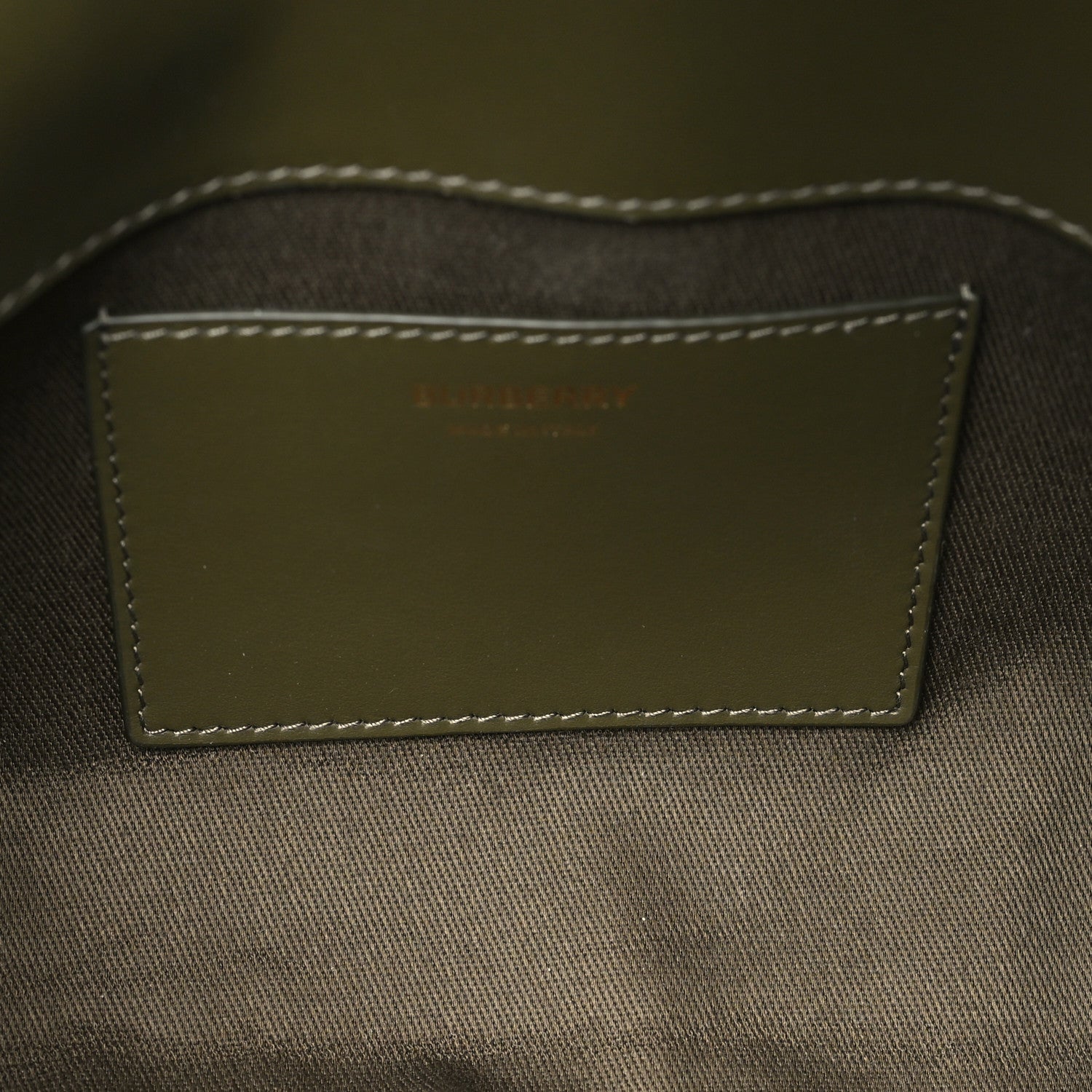 Burberry Coated Canvas Calfskin Vintage Check Note Top Handle Shoulder Bag Olive Green 5 of 11