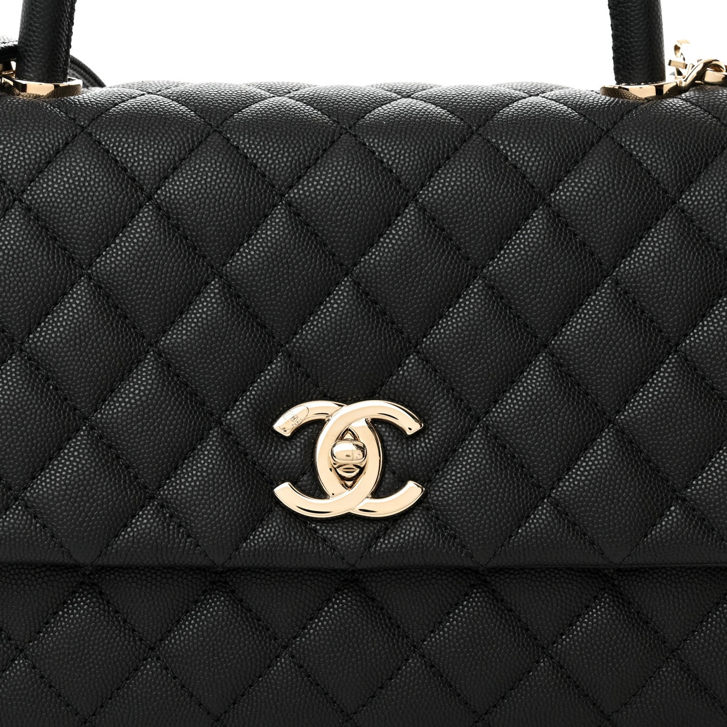 Chanel Caviar Quilted Small Coco Handle Flap Black 8 of 12