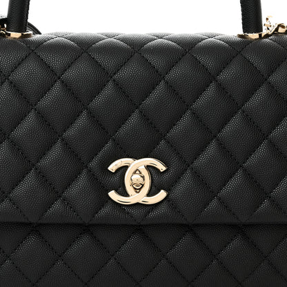 Chanel Caviar Quilted Small Coco Handle Flap Black 8 of 12