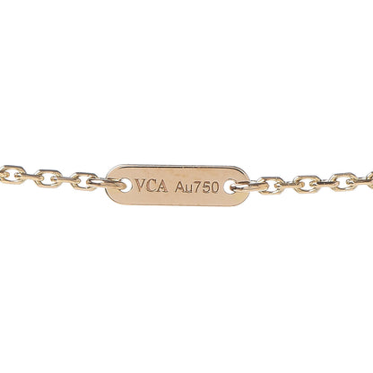 Van Cleef & Arpels 18K Yellow Gold Mother of Pearl Sweet Alhambra Pendant Necklace 4 of 7