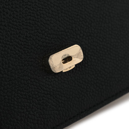 Chanel Grained Calfskin Quilted Cuba Wallet On Chain WOC Black 12 of 12