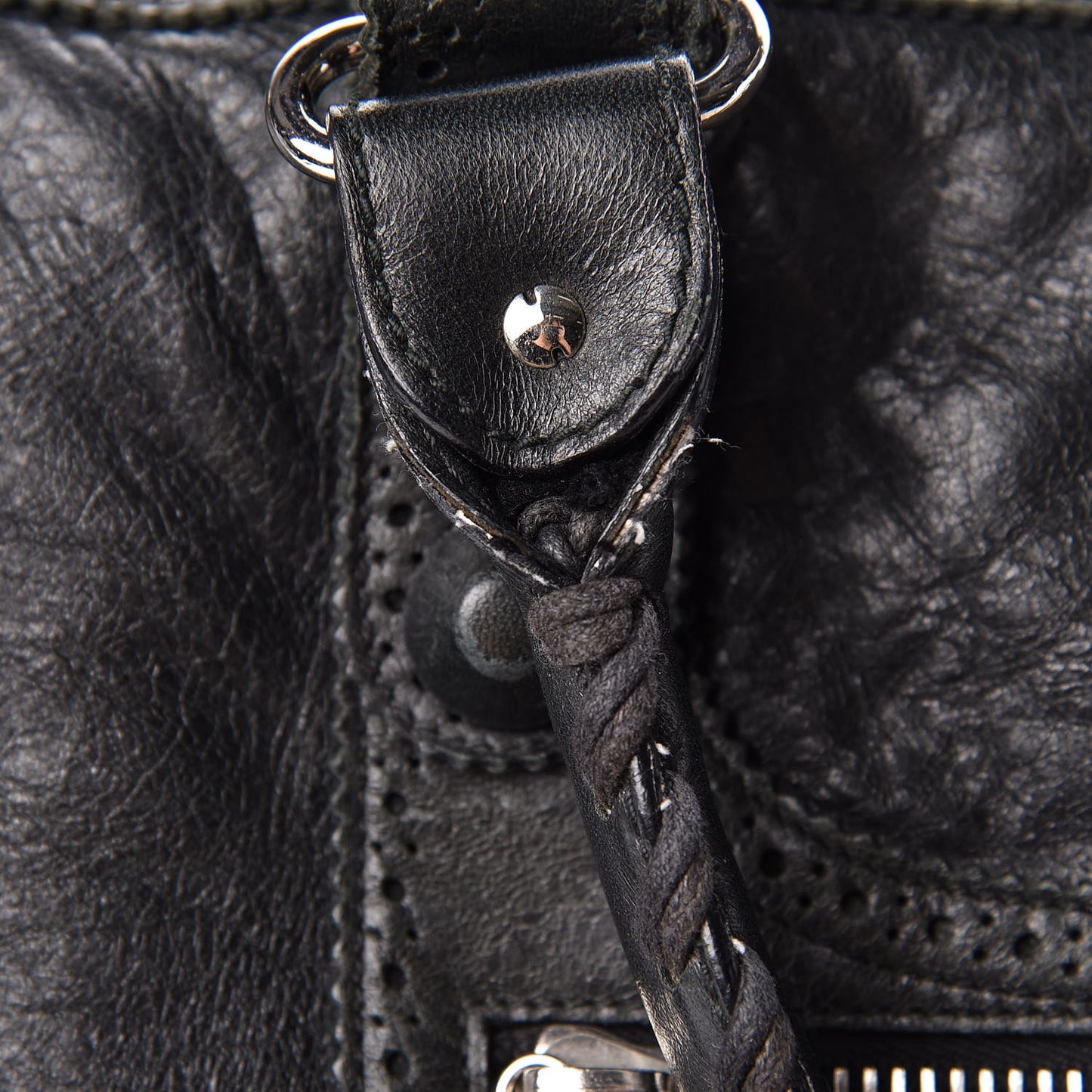 Agneau Giant Brogues Hardware Weekender Black