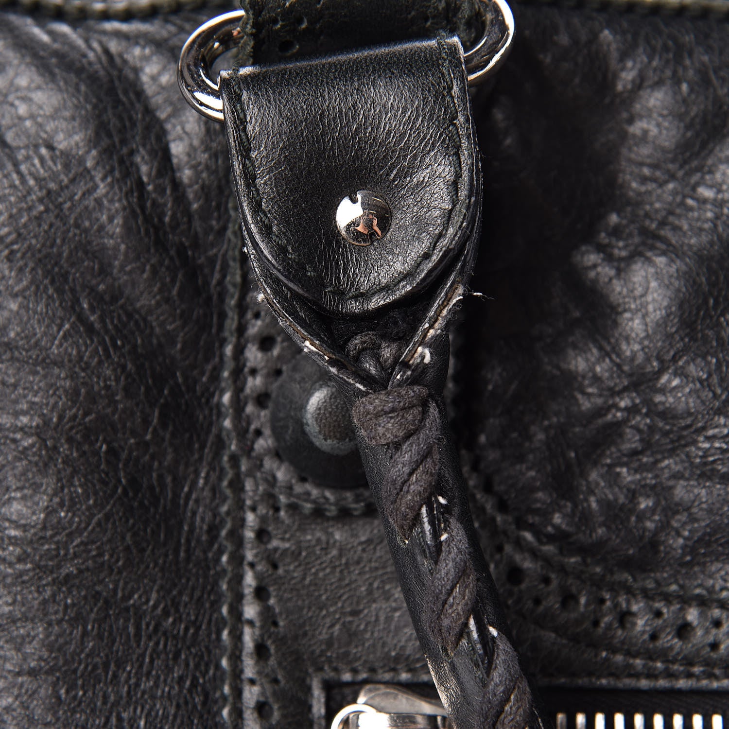 Balenciaga Agneau Giant Brogues Hardware Weekender Black 19 of 20