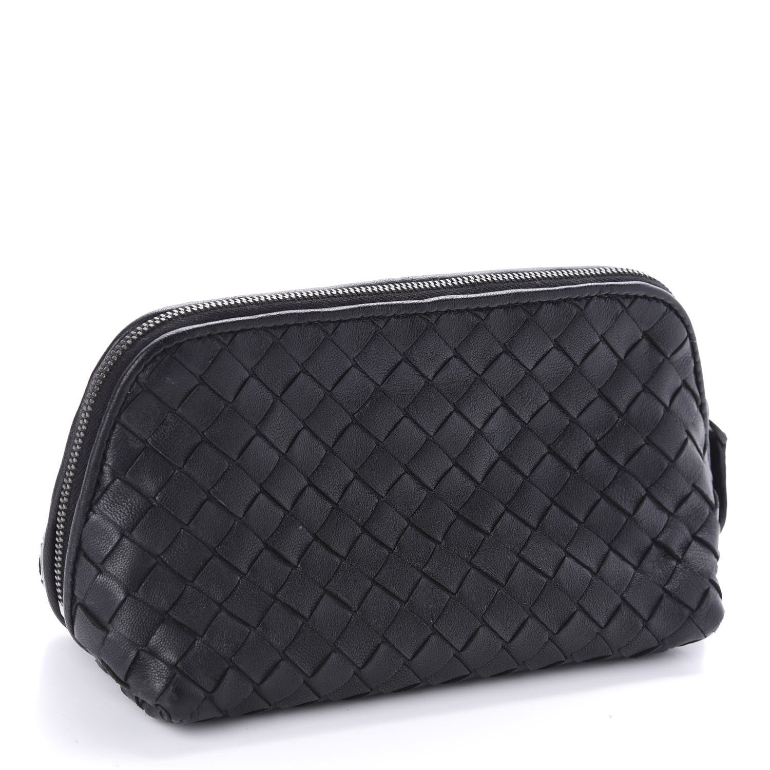 Bottega Veneta Nappa Intrecciato Cosmetic Case Black 3 of 11