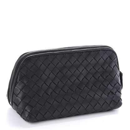 Bottega Veneta Nappa Intrecciato Cosmetic Case Black 3 of 11