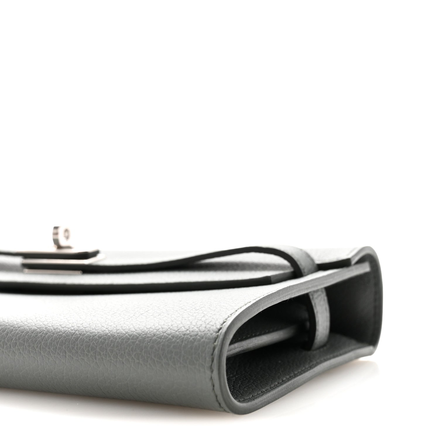 Hermes Evercolor Kelly Wallet To Go Vert Amande 9 of 10