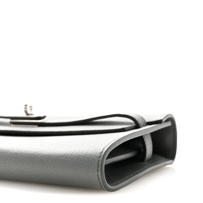 Hermes Evercolor Kelly Wallet To Go Vert Amande 9 of 10