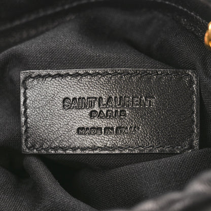 Saint Laurent Lambskin Paris Drawstring Pouch Black 6 of 9