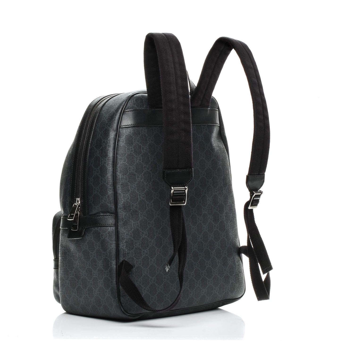GG Supreme Monogram Medium Day Backpack Grey Black