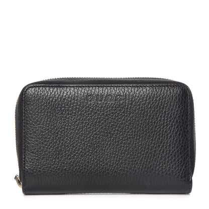 Gucci Pebbled Calfskin Zip Around Wallet Black 1 of 11