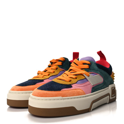 Christian Louboutin Calfskin Suede Spike Astroloubi Donna Low Top Sneakers 38.5 Multicolor 3 of 6