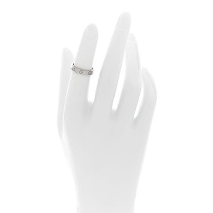 Cartier 18K White Gold 3.5mm LOVE Wedding Band Ring 47 4 2 of 5