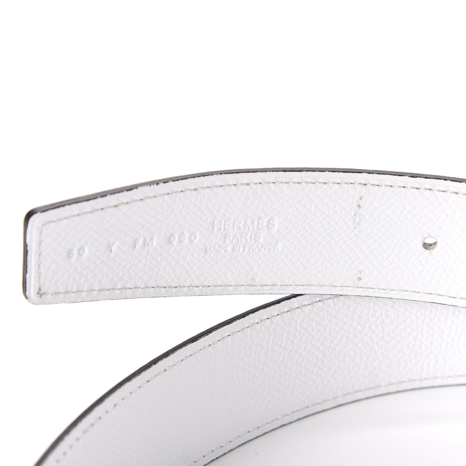 Hermes Epsom 32mm Belt 80 White Etoupe 5 of 6