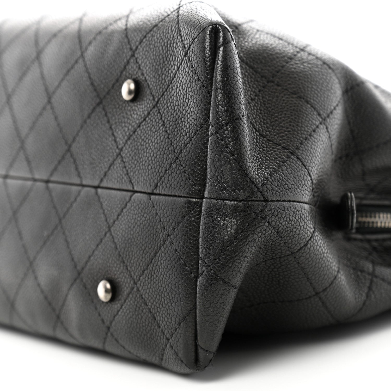 Chanel Grained Vegetal Calfskin Urban Shopping Tote Black 12 of 15