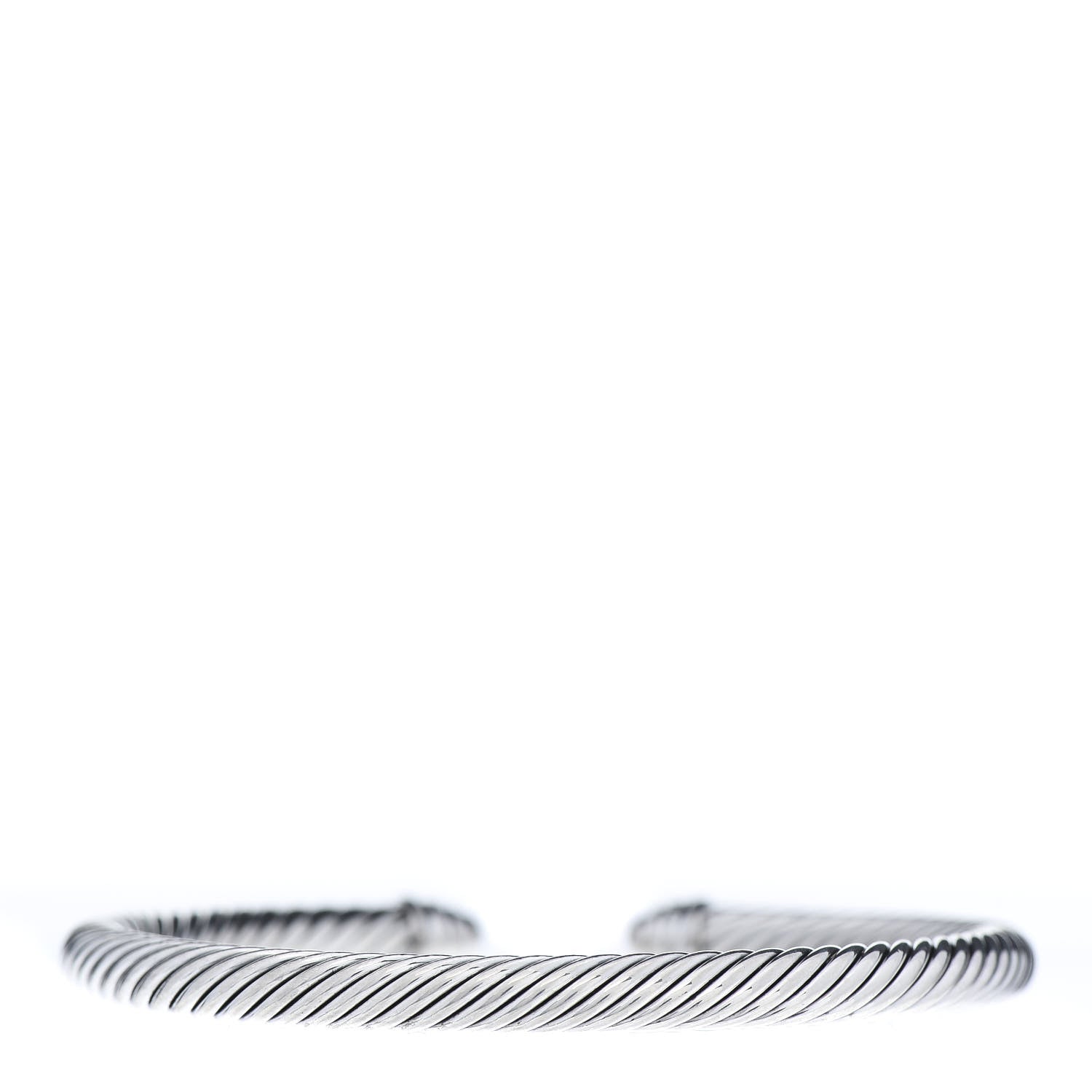 David Yurman Sterling Silver Diamond 5mm Cable Classics Dome Bracelet 3 of 5