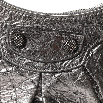 Balenciaga Metallic Agneau Arena Le Cagole Shoulder Bag XS Silver 9 of 11