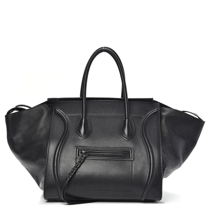 Celine Grained Calfskin Medium Phantom Luggage Black 1 of 19