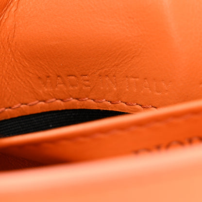 Christian Dior Smooth Calfskin Saddle Card Holder On Strap Orange 8 of 13