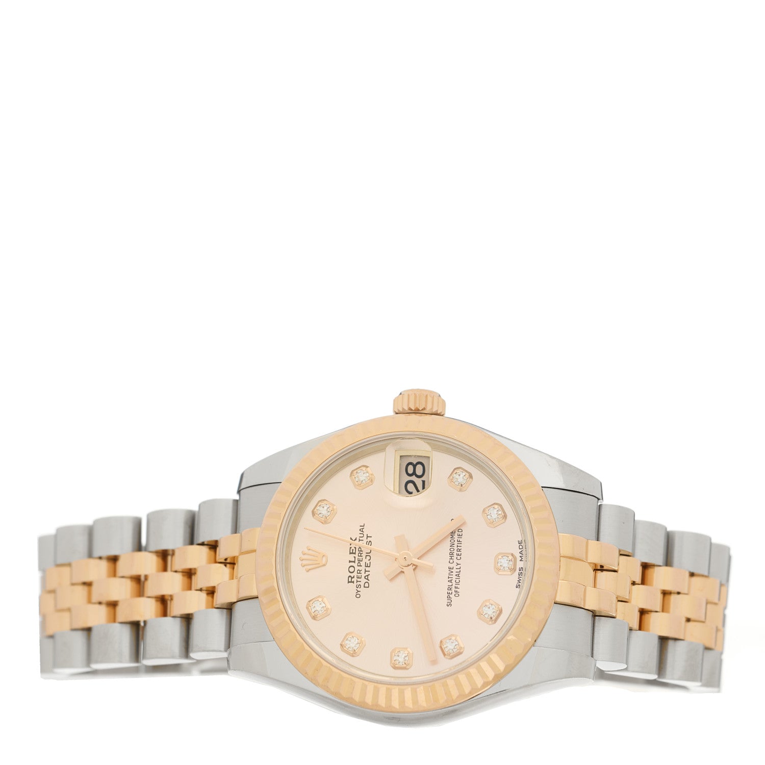 Rolex Stainless Steel 18K Everose Gold Diamond 31mm Oyster Perpetual Datejust Watch Pink 178271 2 of 5