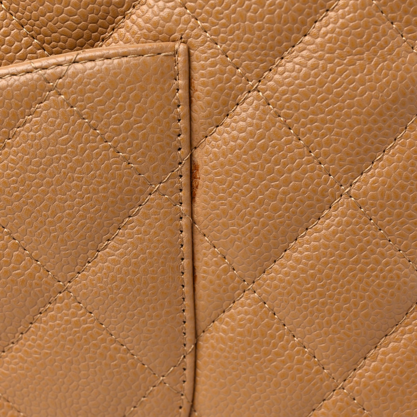 Caviar Quilted Large Bowler Bag Beige