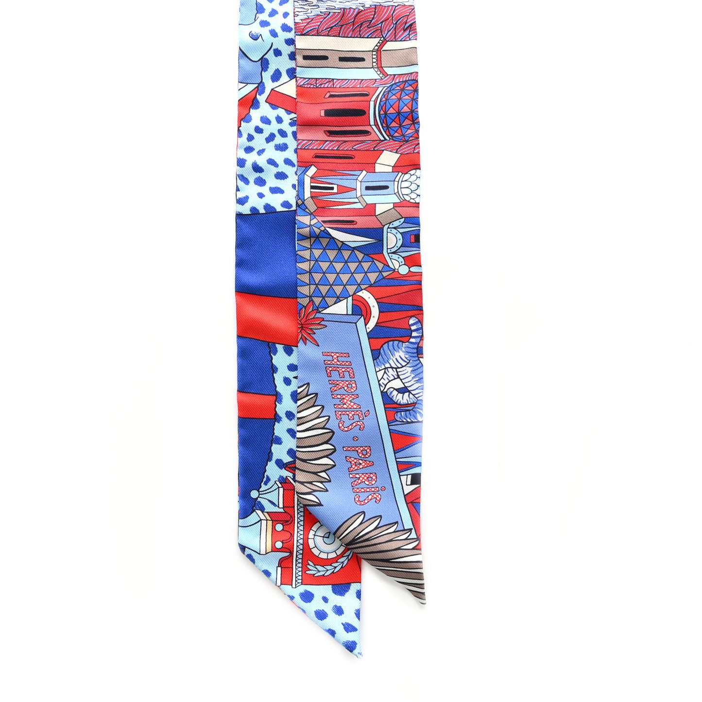 Silk Animapolis Twilly Rouge Bleu Ciel