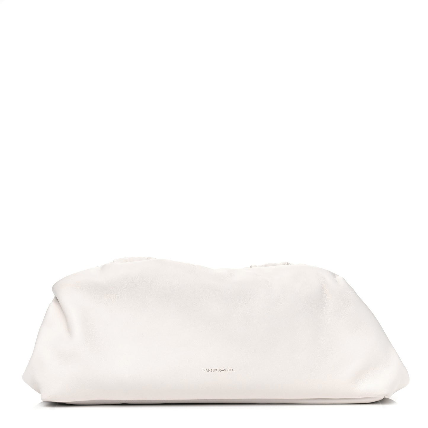 Lambskin Cloud Clutch White