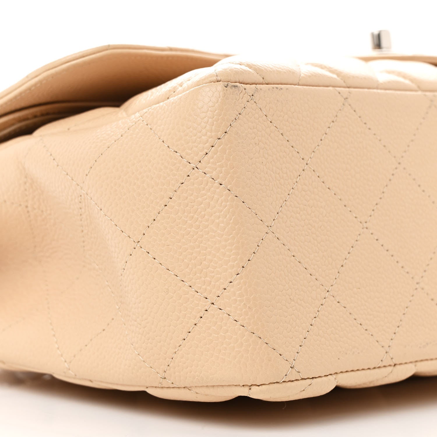 Chanel Caviar Quilted Jumbo Double Flap Beige 9 of 10