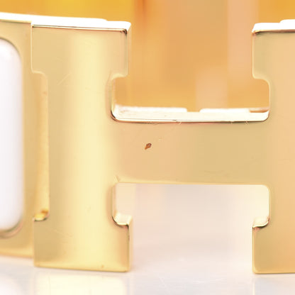 Hermes Enamel Wide Clic Clac H Bracelet GM White 3 of 5