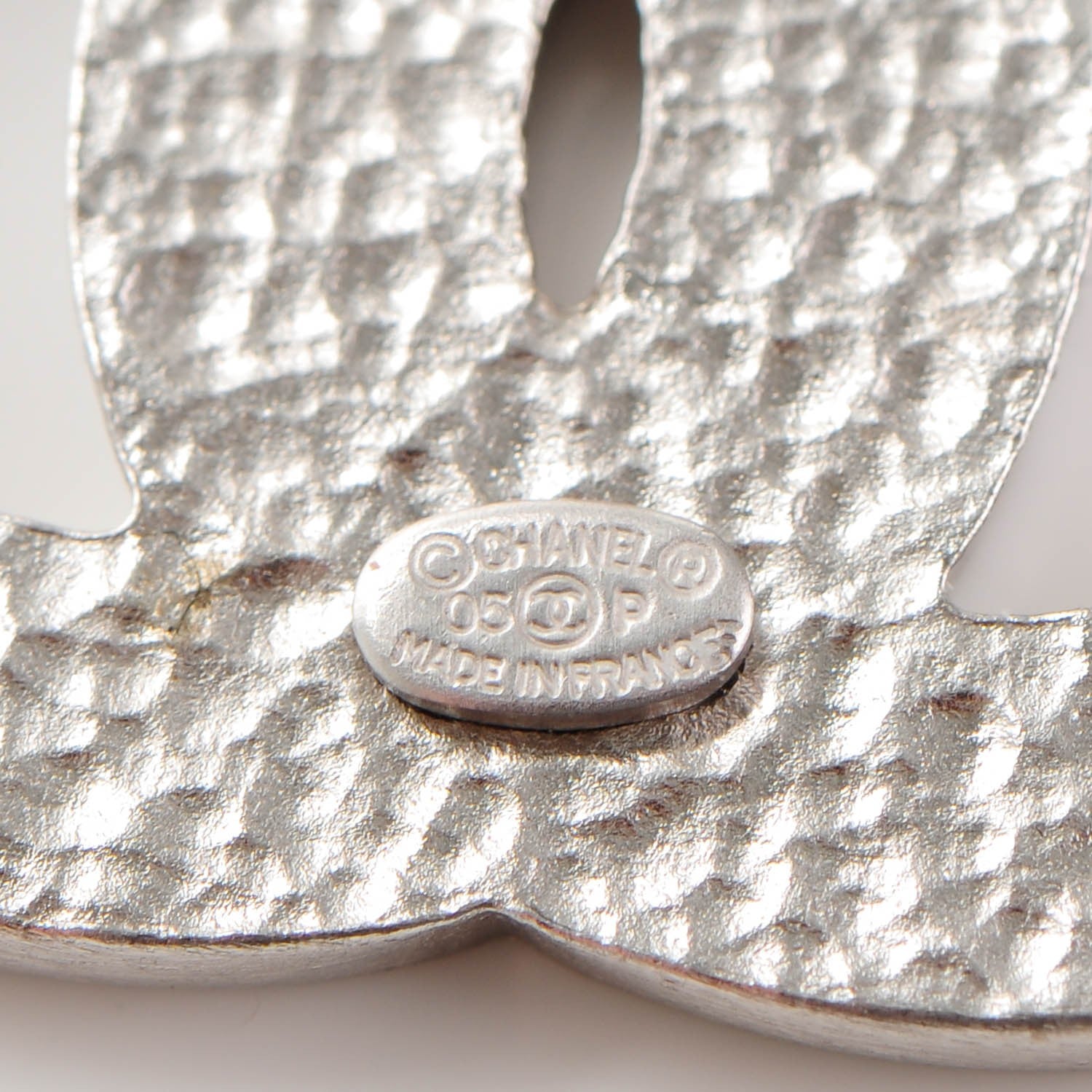 Chanel Enamel CC Brooch Silver Multicolor 5 of 5
