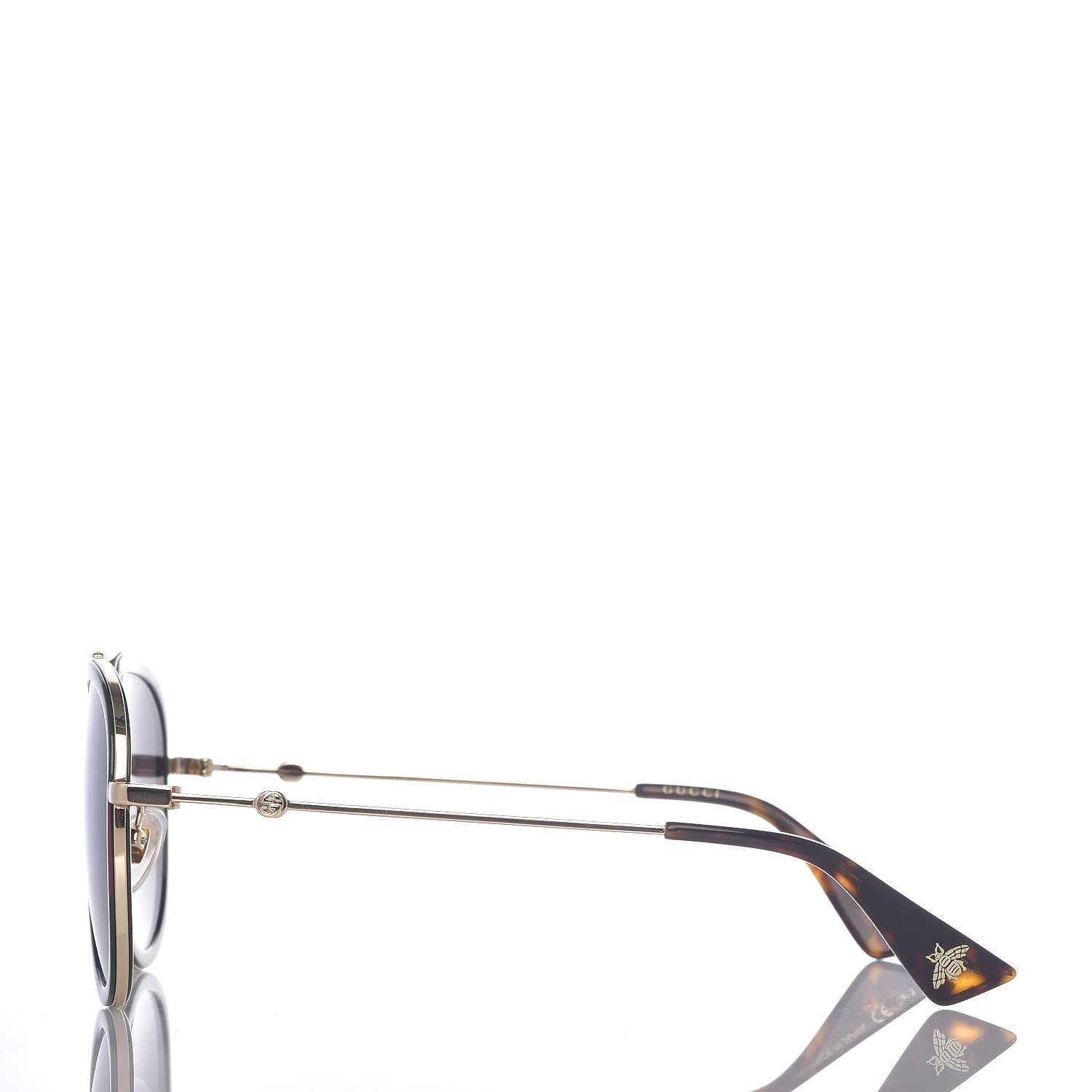 Gucci Web Aviator Sunglasses GG0062S Green Red 2 of 7