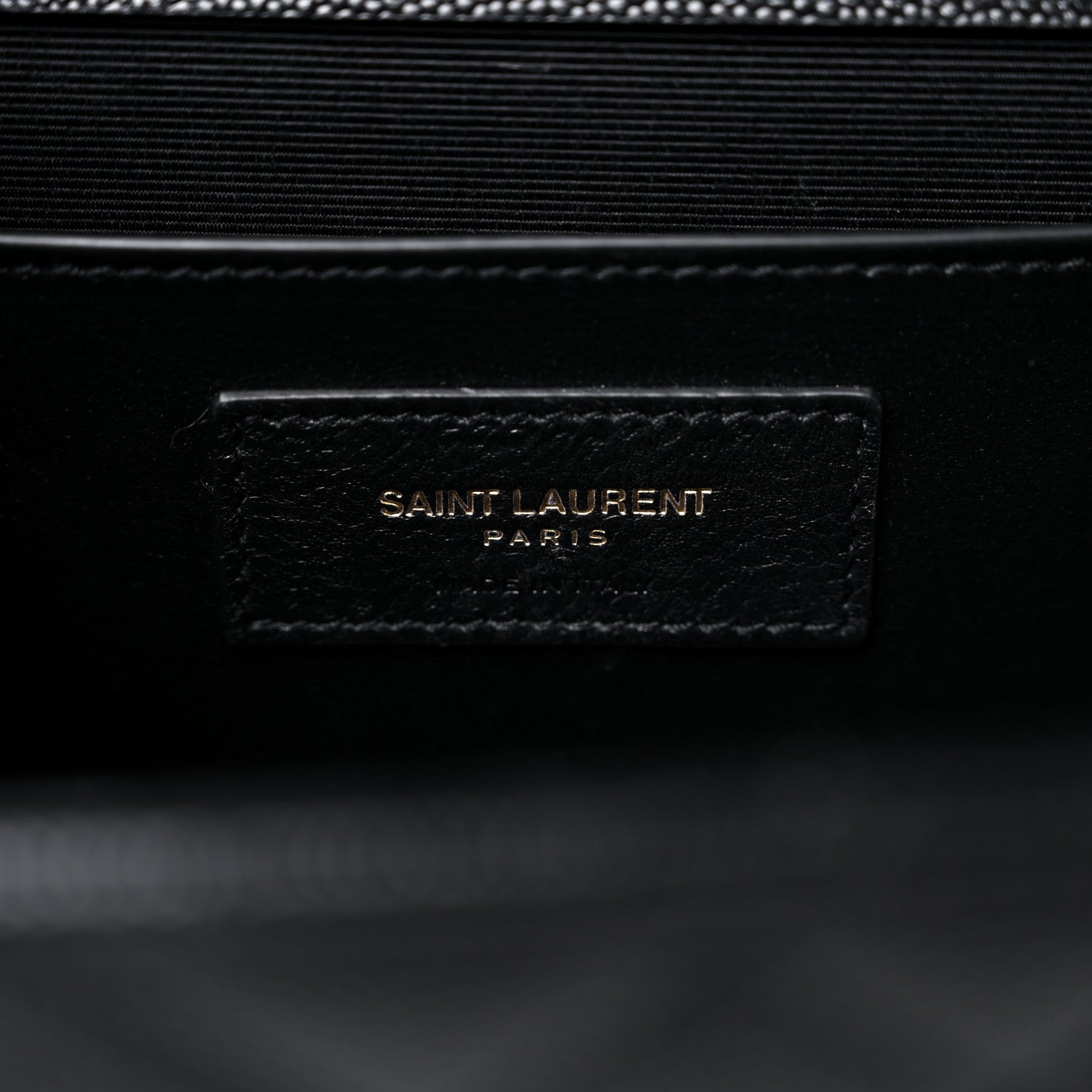 Saint Laurent Grain De Poudre Textured Mixed Matelasse Triquilt Medium Monogram Satchel Black 7 of 10