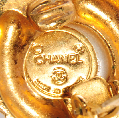 Chanel Pearl CC Clip On Earrings Gold 4 of 5