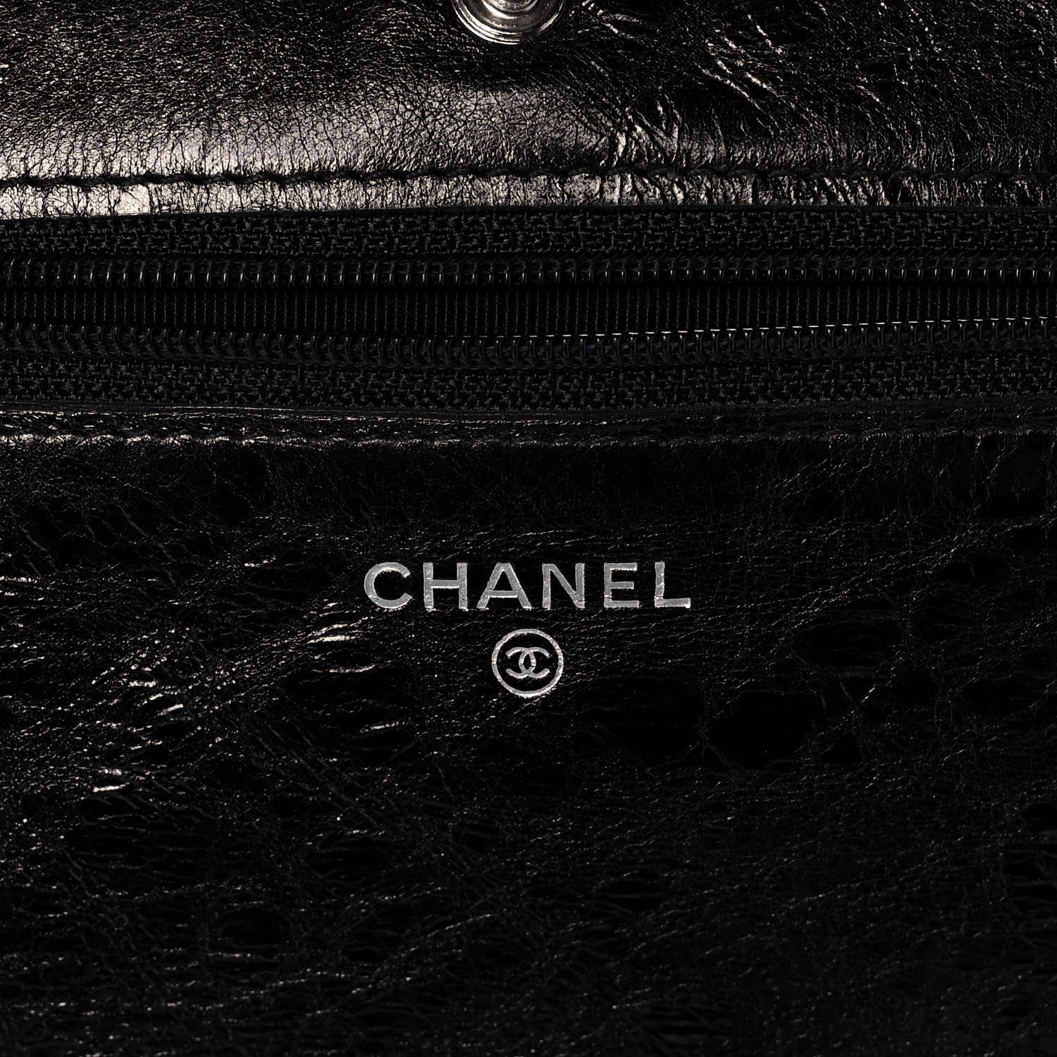 Chanel Metallic Aged Calfskin Quilted Reissue Wallet On Chain WOC Black 5 of 9