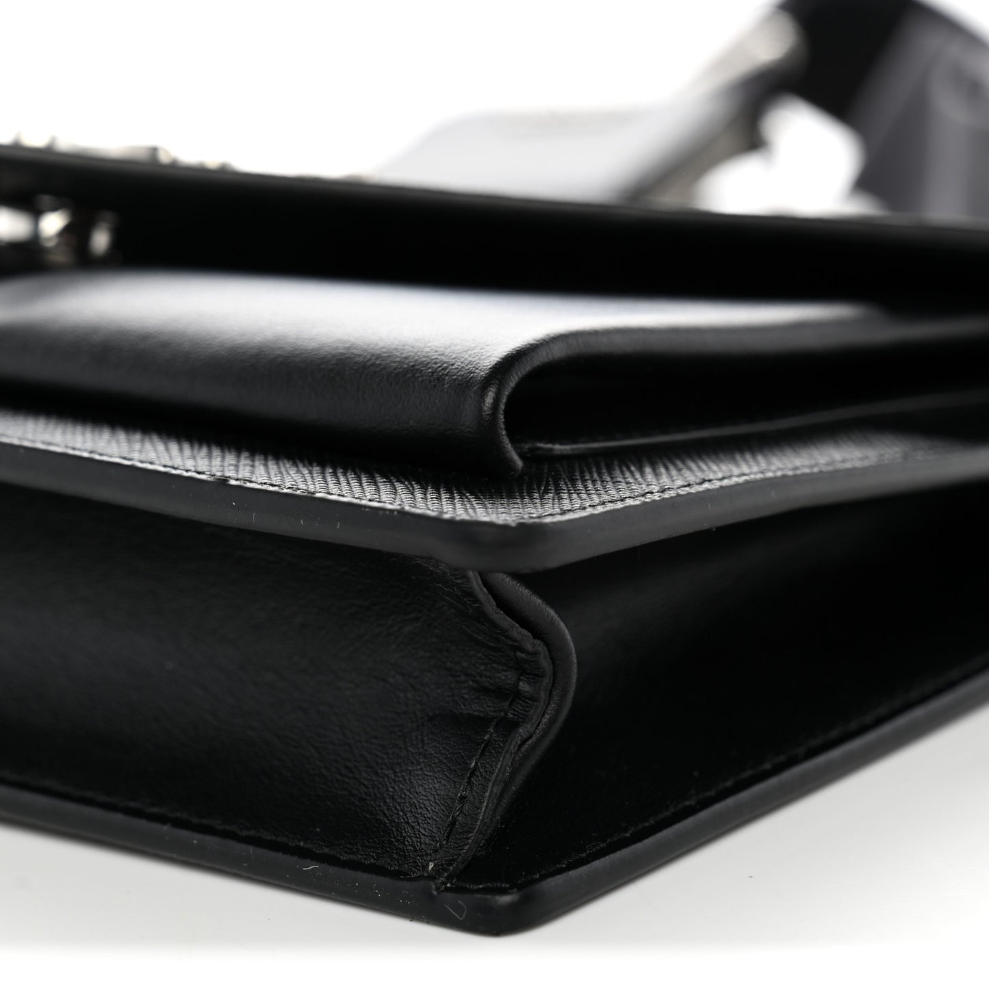 Saffiano City Calf Mini Envelope Bag Black
