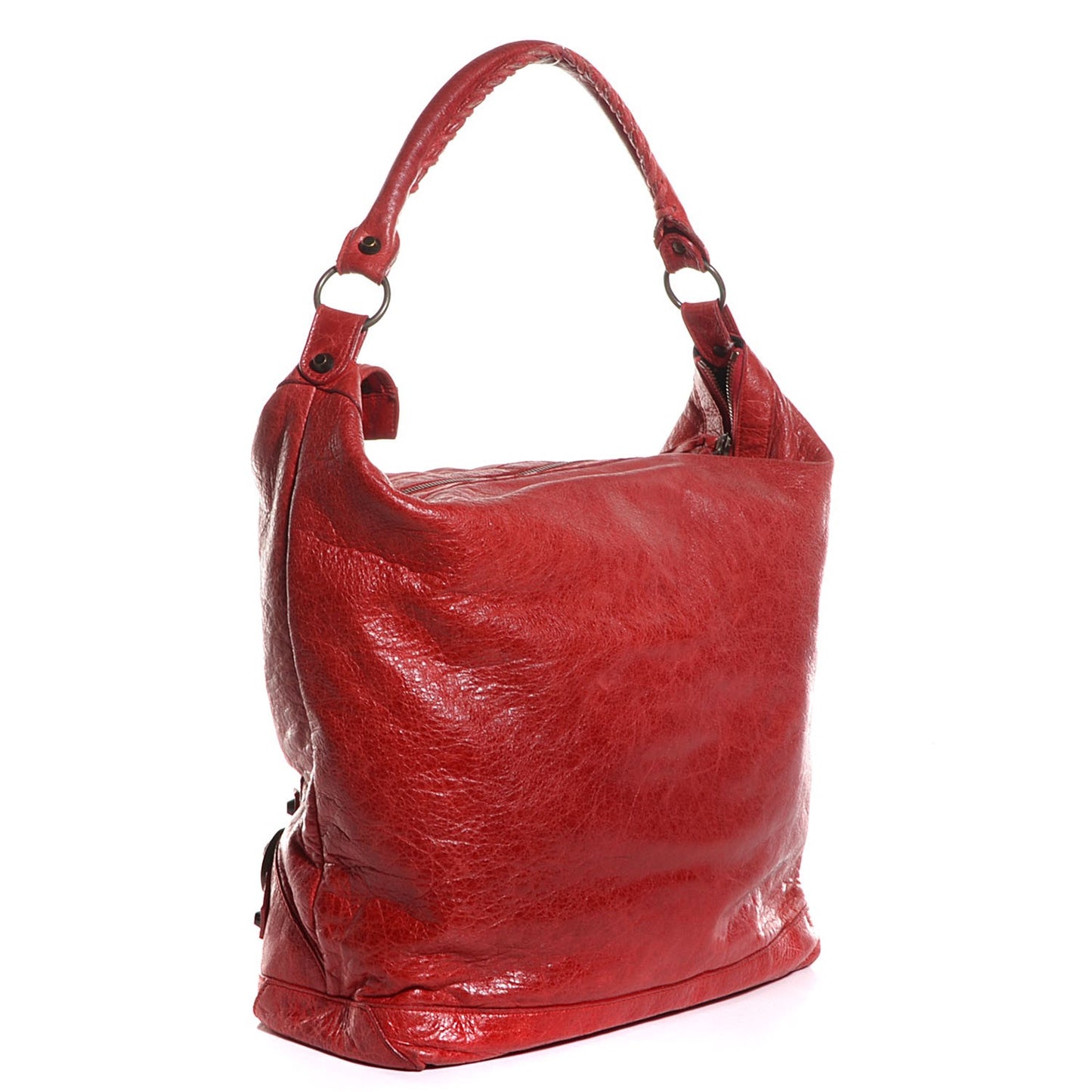 Chevre Classic Hardware Day Hobo Rouge Vermillon