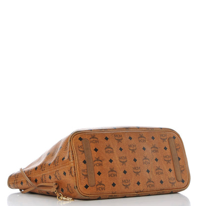 MCM Visetos Medium Reversible Shopping Tote Cognac 5 of 25