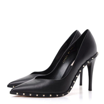 Valentino Garavani Calfskin Soul Rockstud Pumps 38.5 Black 3 of 10