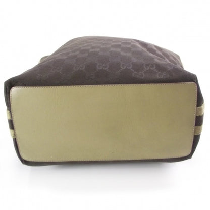 Gucci Monogram Web Bucket Tote Brown 4 of 11