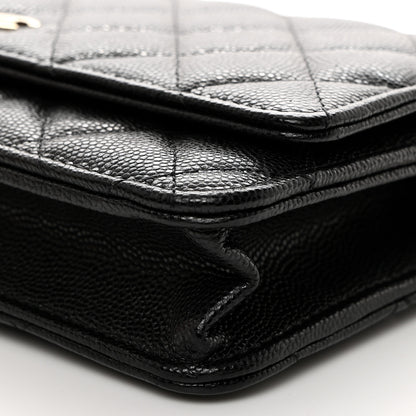 Chanel Caviar Quilted Wallet on Chain WOC Black 10 of 10