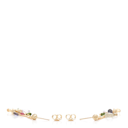 Marco Bicego 18K Yellow Gold Multi Gemstone Paradise Three-Strand Long Drop Earrings 3 of 5