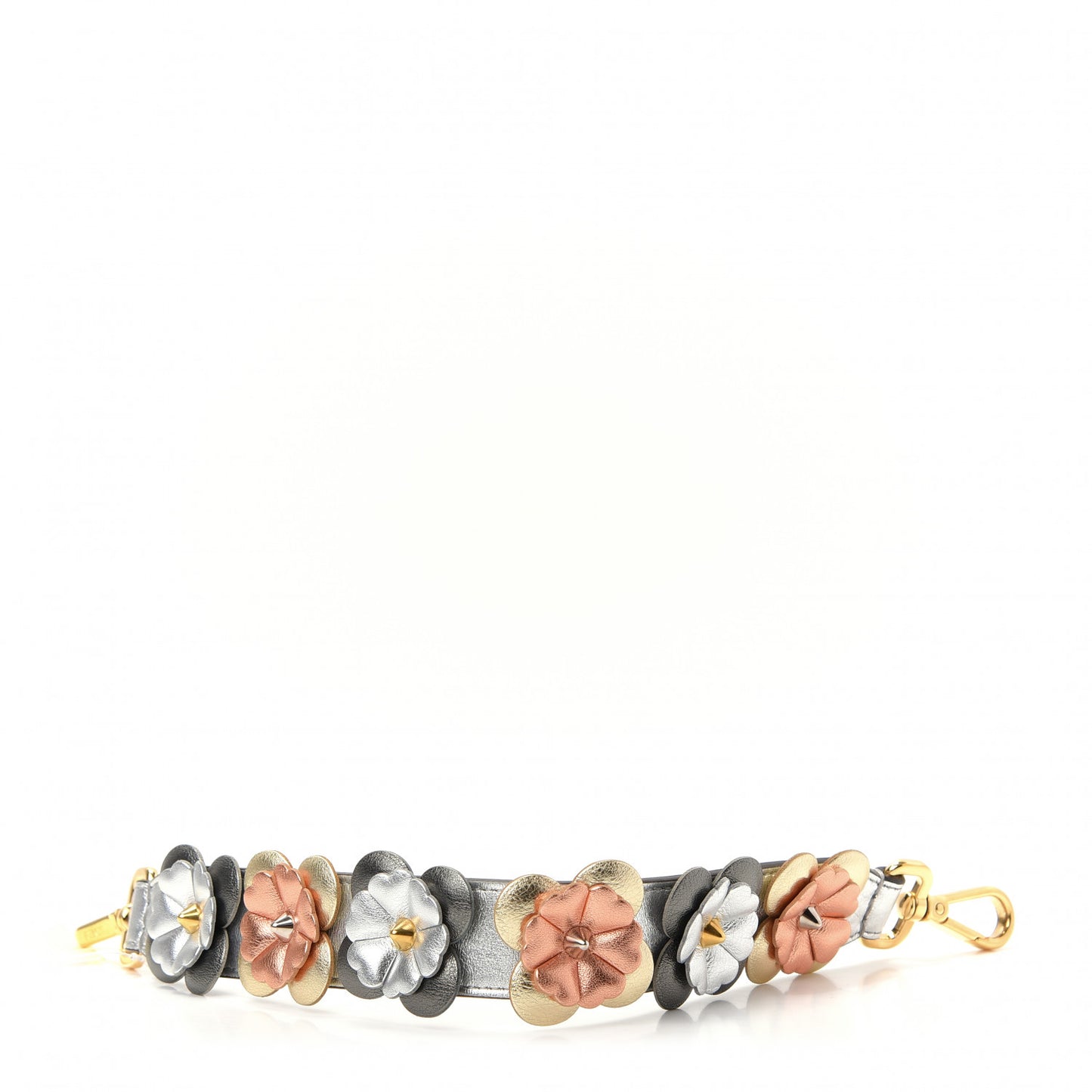 Vitello Catalan Mirror Flowerland Studded Mini Strap You Argento Multicolor