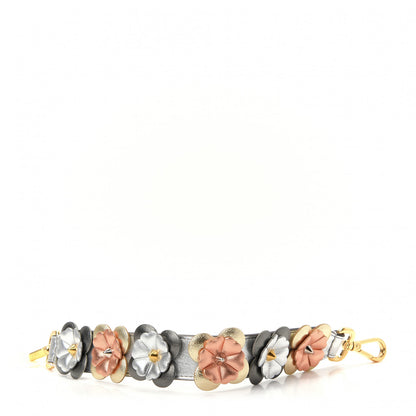 Fendi Vitello Catalan Mirror Flowerland Studded Mini Strap You Argento Multicolor 1 of 5
